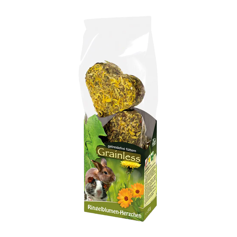 JR Farm Grainless Hjärtan Ringblomma - 105 G | Endast 59 kr! - Zoogiganten
