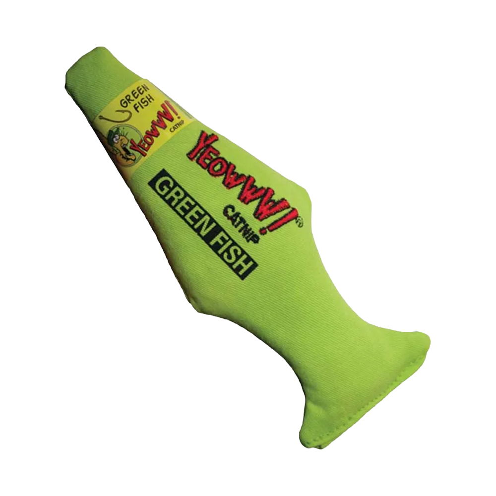 Yeowww Catnip Grøn Fisk - 18CM