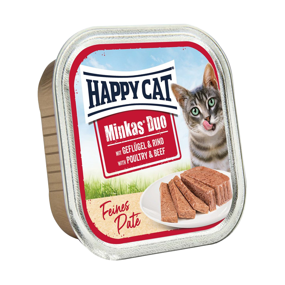 Happycat Duo Menu Paté Fjerkræ &amp; Oksekød - 100 G