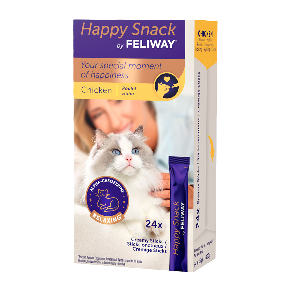 Happy Snack fra Feliway Kylling - 24-pakning