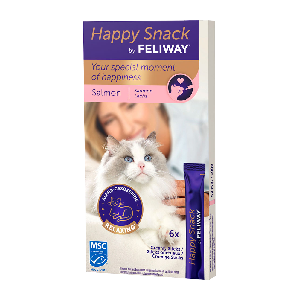 Happy Snack fra Feliway Laks - 6 x 15 g