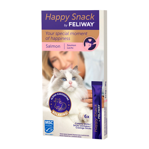 Happy Snack fra Feliway Laks - 6 x 15 g