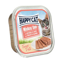 Happycat Duo Menu Paté Fjerkræ &amp; Laks - 100 G