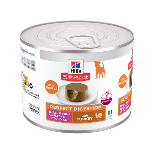 Science Plan Canine Adult Perfect Digestion Mousse Small & Mini Kalkun - 200 G