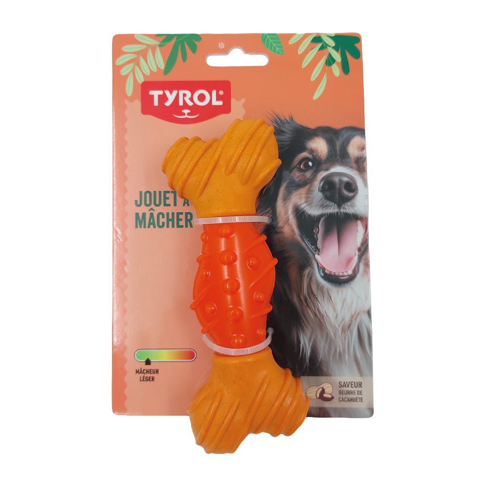Hundetyggeben af ​​bambus/gummi, lille Tyrol - 15 CM