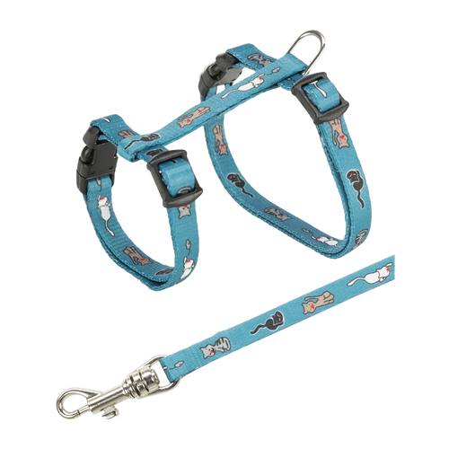 Sele + snor til juniorkatte 21 - 33 cm
