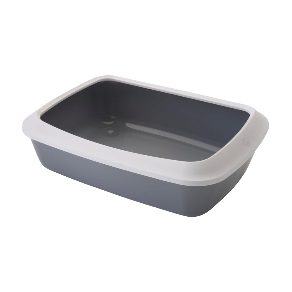 Iriz kattetoilet med kant, 50 cm, hvid/grå