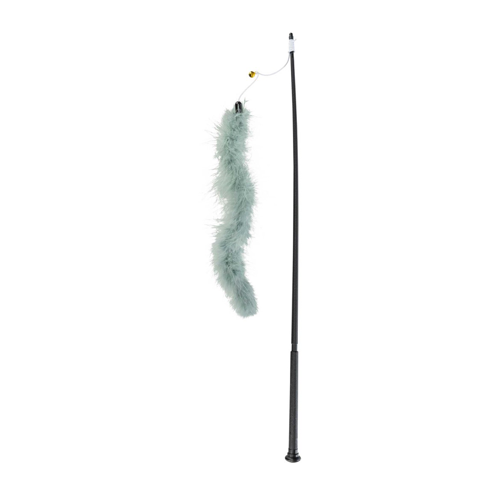 Kattevippestol XXL med fjerboa - 65 cm