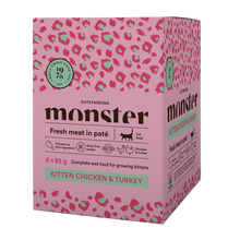 Monster Cat Pouches Killing Kylling/Tyrk - 85 G