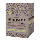 Monster Cat Pouches Kitten Oksekød/Vildt - 85 G