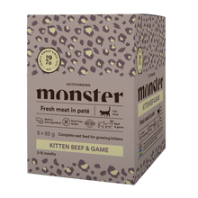 Monster Cat Pouches Killing Oksekød/ Vildt 85 g (8-pak)