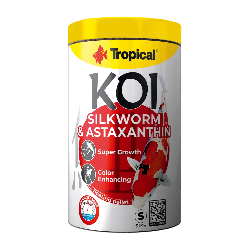 Tropical Koi Silkworm&Astaxanthin Pellet S - 1000ML | Endast 229 kr! - Zoogiganten