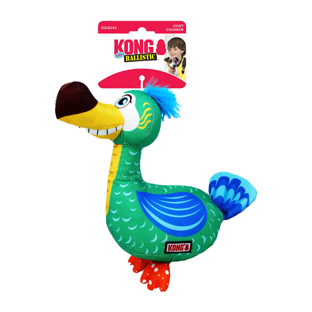 Kong Ballistic Vibes Fugle Mix med L - 25,5x11x32,5 CM