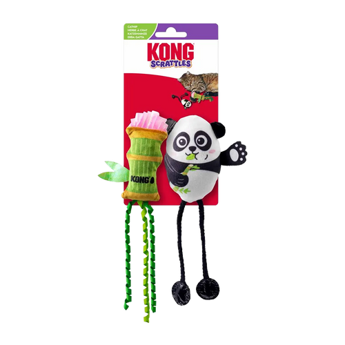 KONG CAT SCRATTLES PANDA 2-PAK 23x7,5x3CM