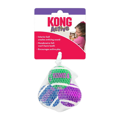 Kong Cat Active Tennisbold m/klokker - 4 cm