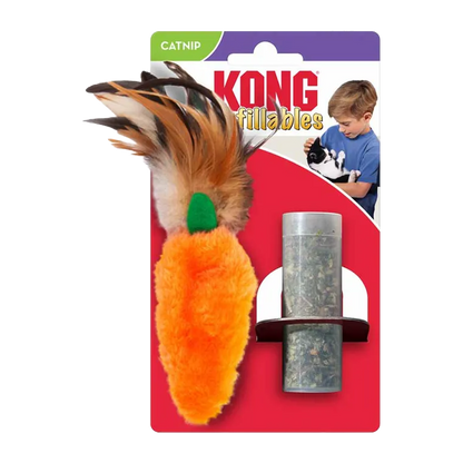 Kong Genopfyldelig Katteurt Fjertop Gulerod - 13x6x1 CM
