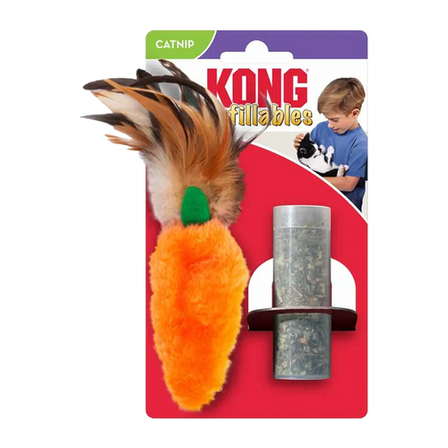 Kong Genopfyldelig Katteurt Fjertop Gulerod - 13x6x1 CM
