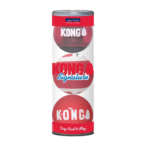 Kong Signature Balls 3-pak stor mix - 8,2 CM