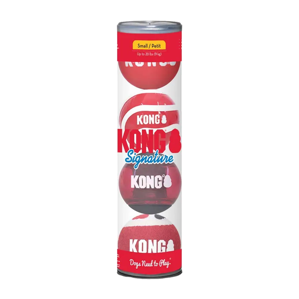 Kong Signature Balls 4 - Pack Small Mix - 5,7 CM