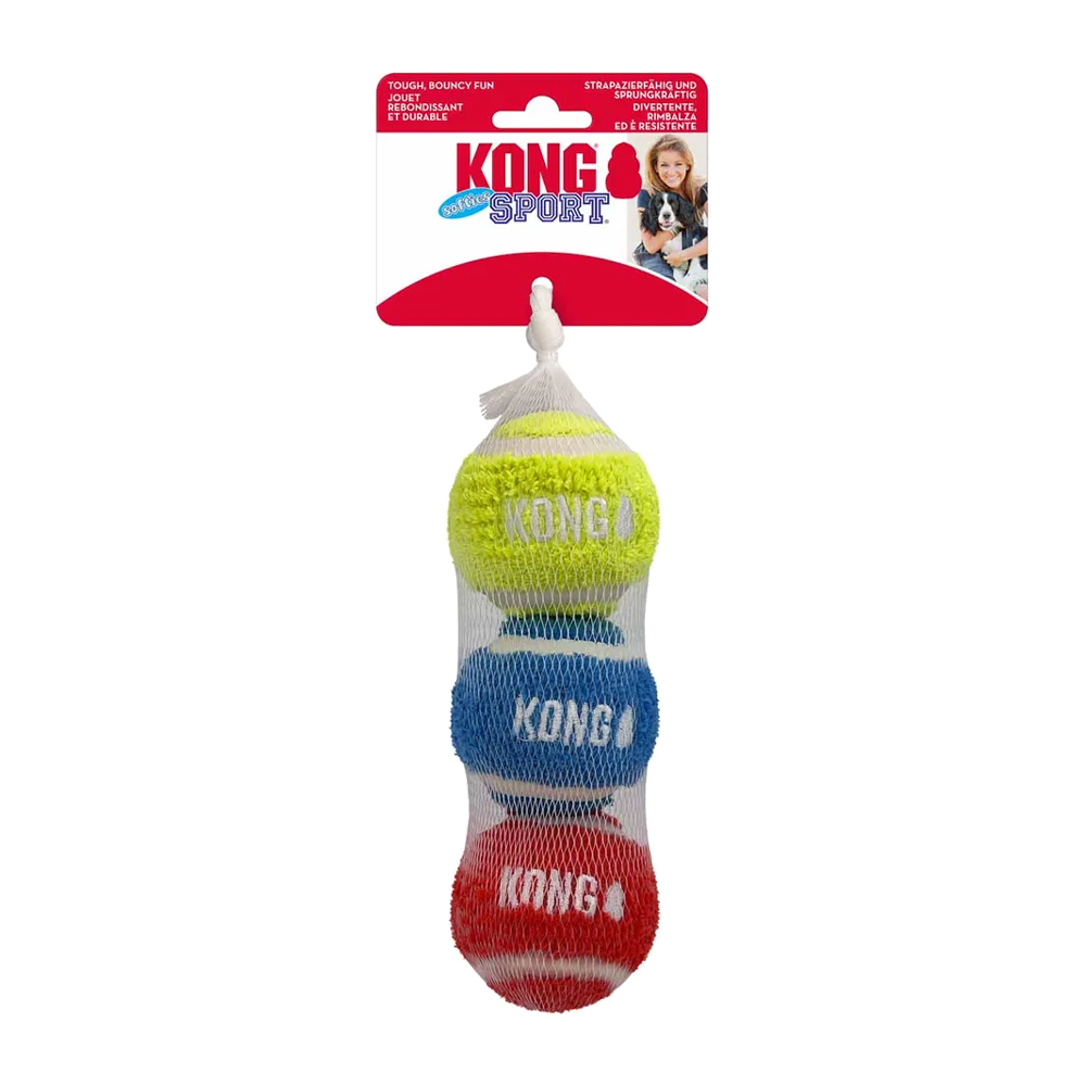 Kong Sport Softies Bold M 3-pak Mix Ø - 6,5 CM
