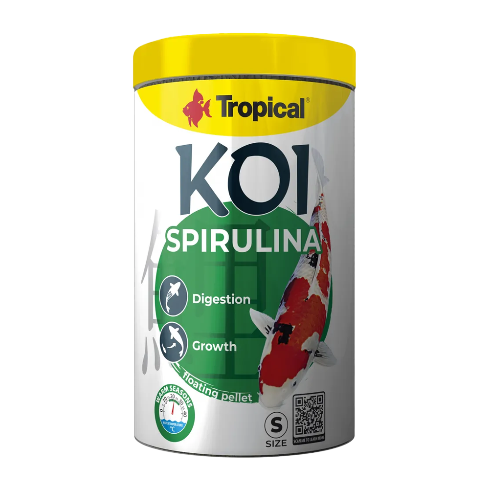 Tropical Koi Spirulina Pellet S - 1000ML/320G | Endast 229 kr! - Zoogiganten