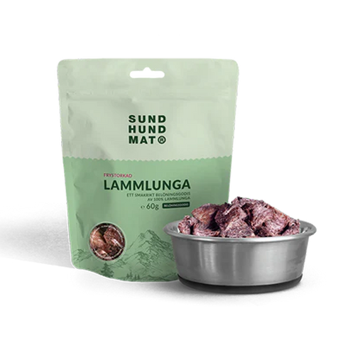 Frysetørret lammelunge - 60 g