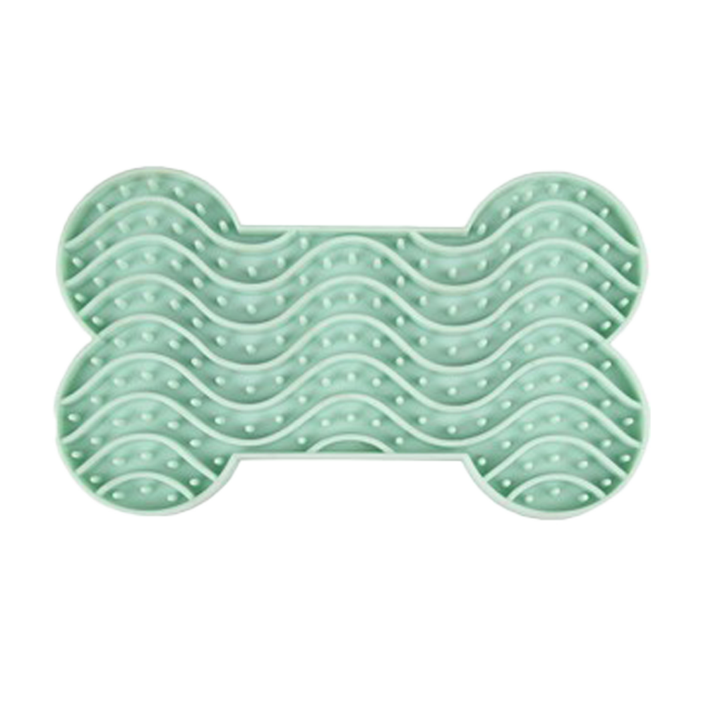 Lick Pad Yummee Silicone Bone Grön - 15 CM | Endast 129 kr! - Zoogiganten