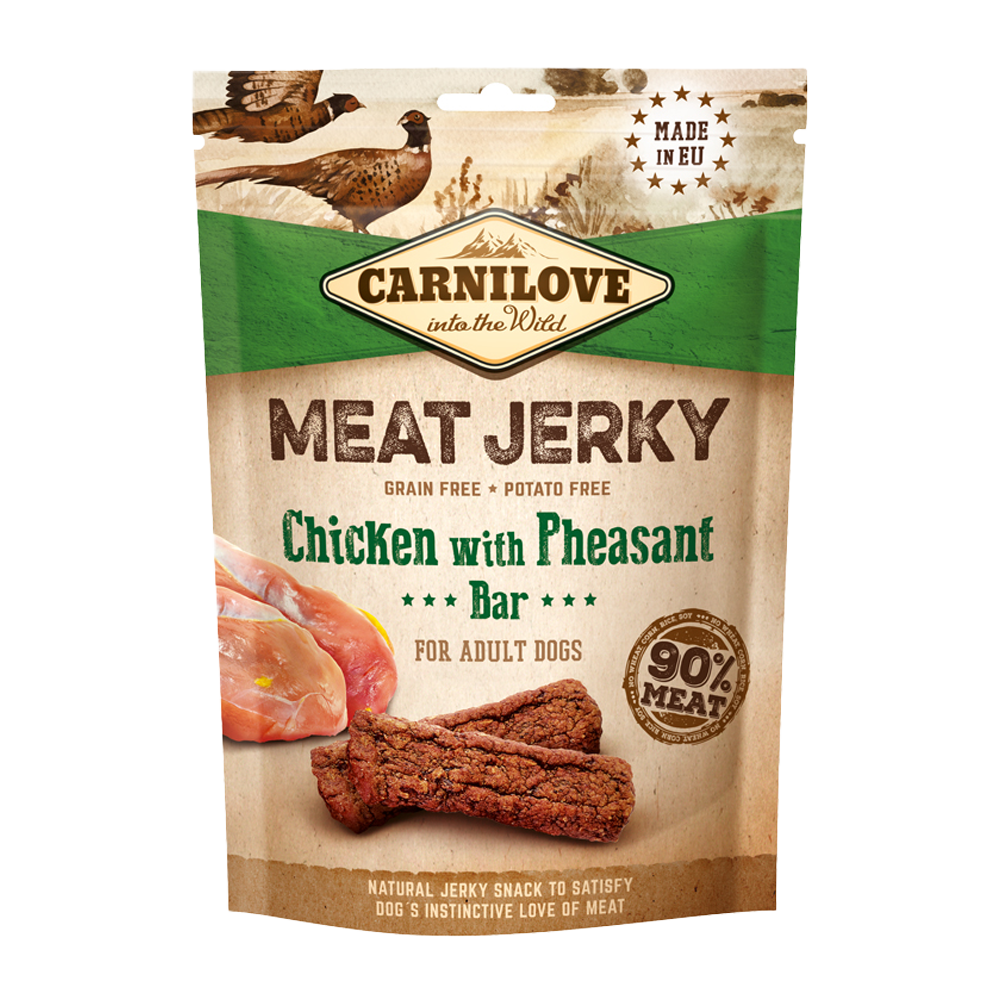 Carnilove Jerky Kylling &amp; Fasanbar – 100 G