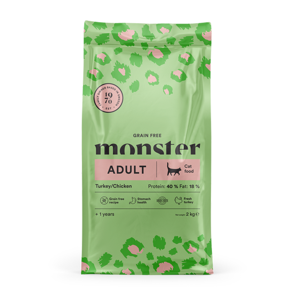 Monster Cat GF Voksen Kalkun/Kylling