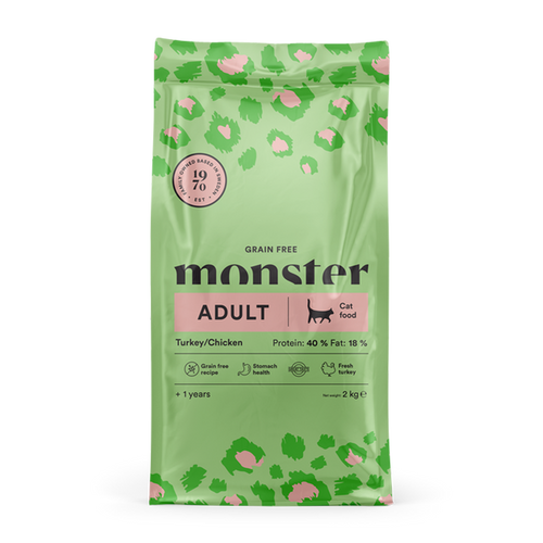 Monster Cat GF Voksen Kalkun/Kylling