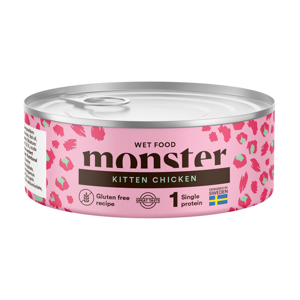 Monster Cat Kitten Chicken dåse - 100 G