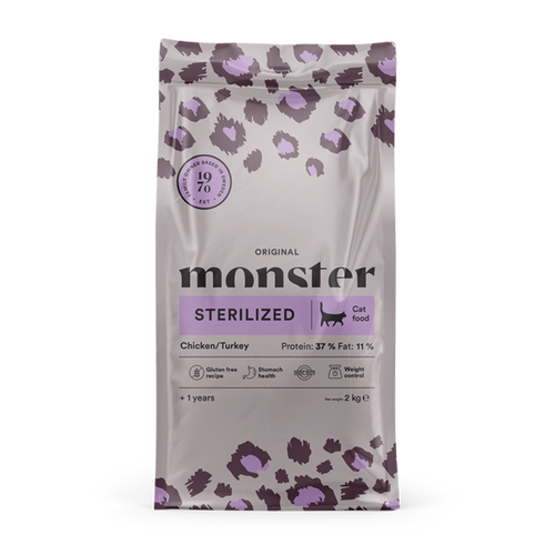 Monster Cat Original Steriliseret Kylling/Kalkun 6 kg