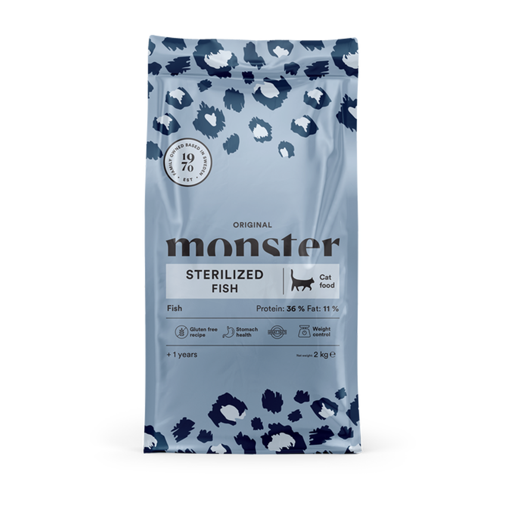 Monster Cat Original Steriliseret Fisk 2 kg