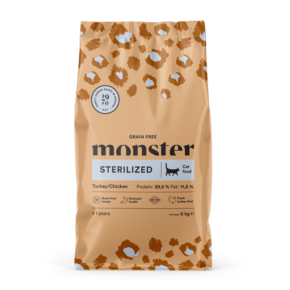 Monster Cat Gf Sterilised Kalkun/Kylling