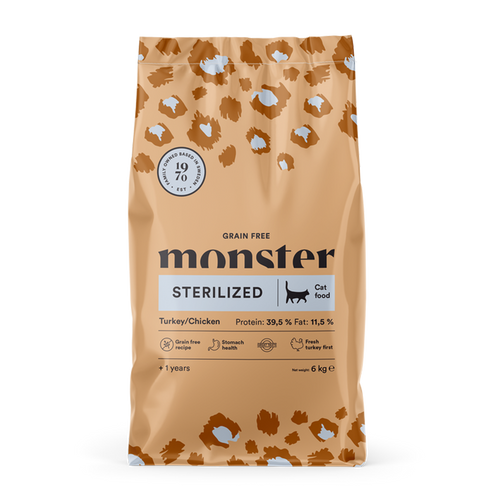 Monster Cat Gf Sterilised Kalkun/Kylling