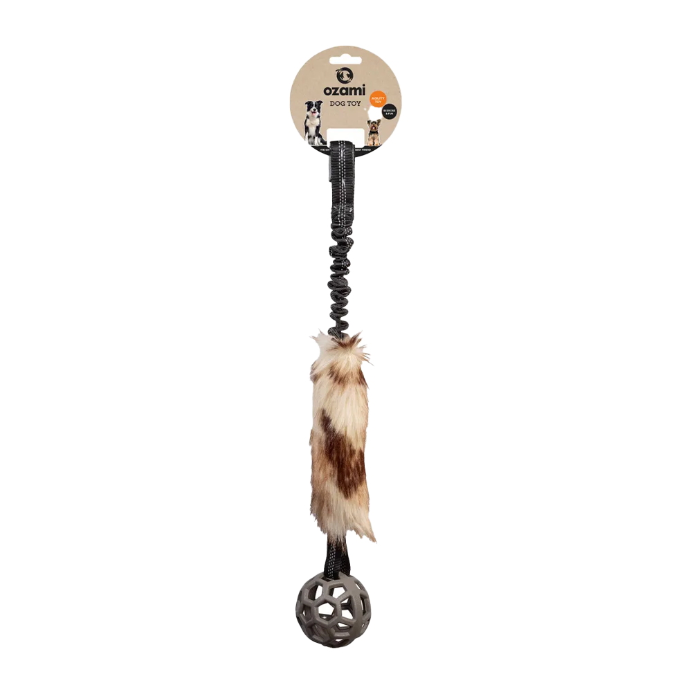 Hundelegetøj - N - Tug Kunstpelsbold - 65 CM