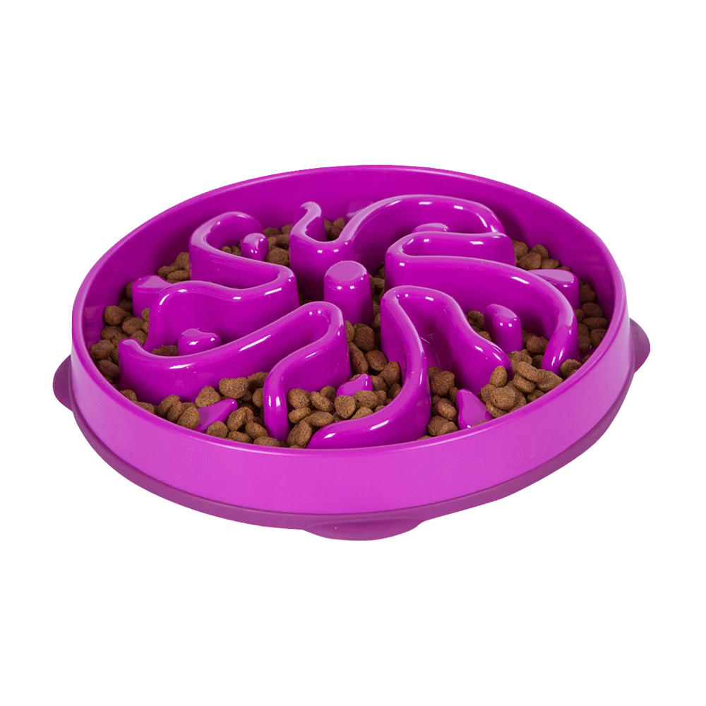 Madskål Fun Feeder Stor Lilla