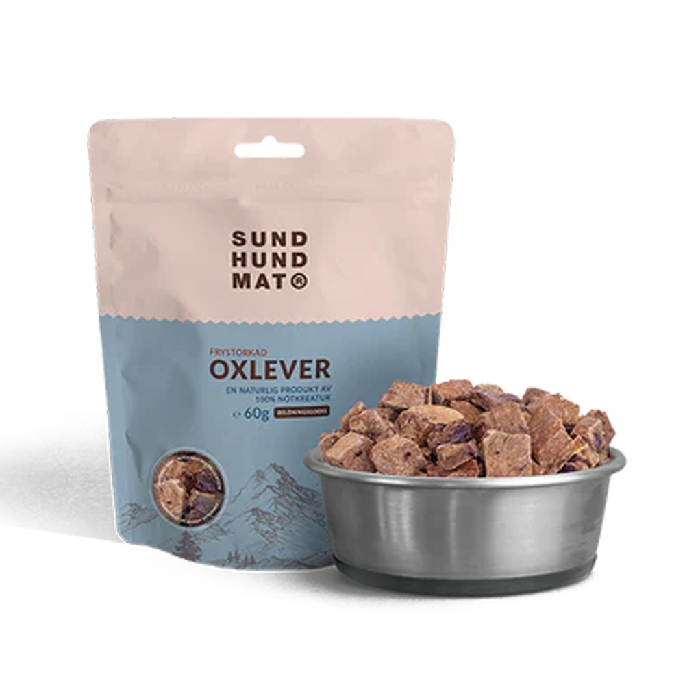 Frysetørret okselever - 60 g
