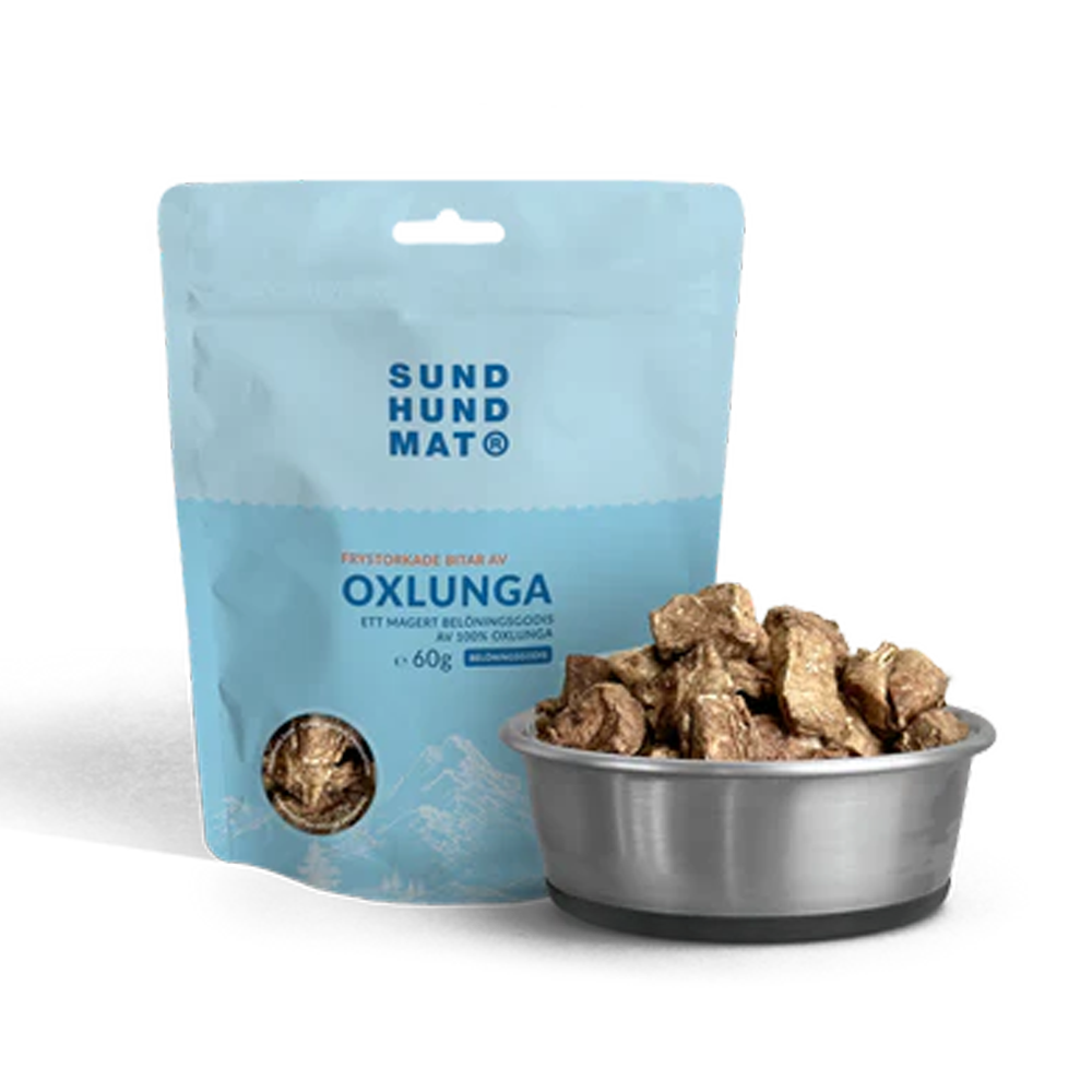 Frysetørret okselunge - 60 g
