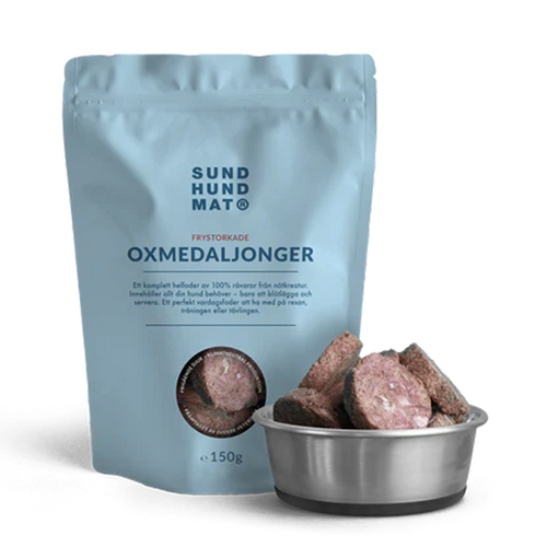 Frysetørrede oksemedaljoner - 150 g