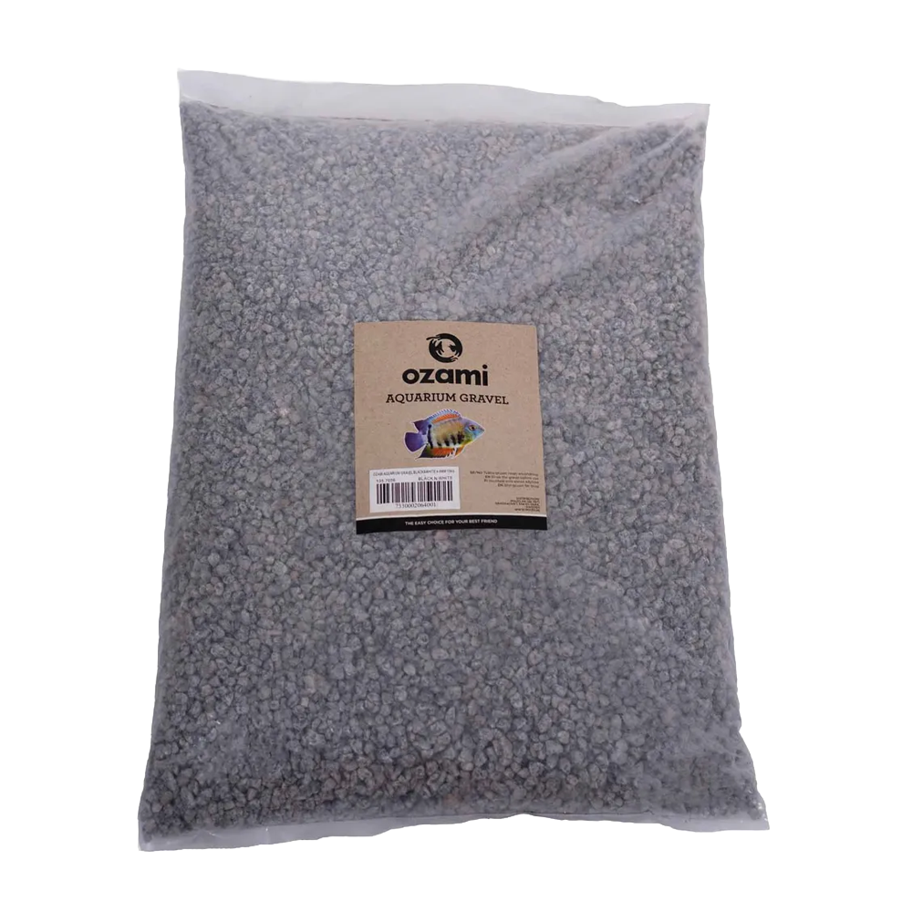 Ozami Aquarium Gravel Black & White 4–6 mm - 10 KG