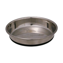 Katteskål i rustfrit stål, skridsikker, sort - 350 ml