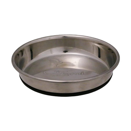 Katteskål i rustfrit stål, skridsikker, sort - 350 ml
