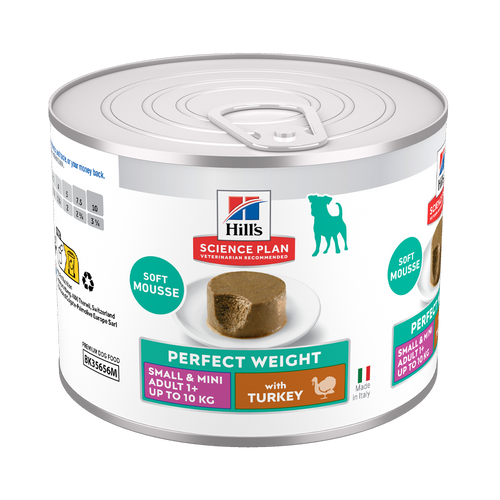 Science Plan Canine Adult Perfect Weight Mousse Small & Mini Kalkun - 200 G