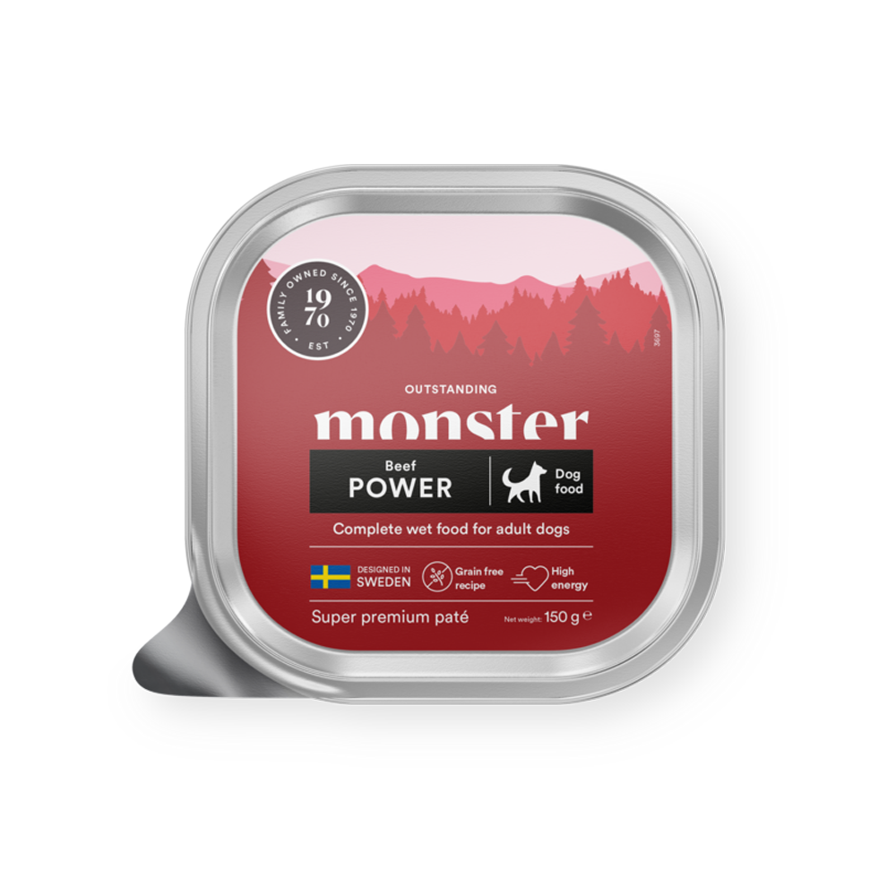 Monster Dog Power Kyllingepatébakke - 150 g