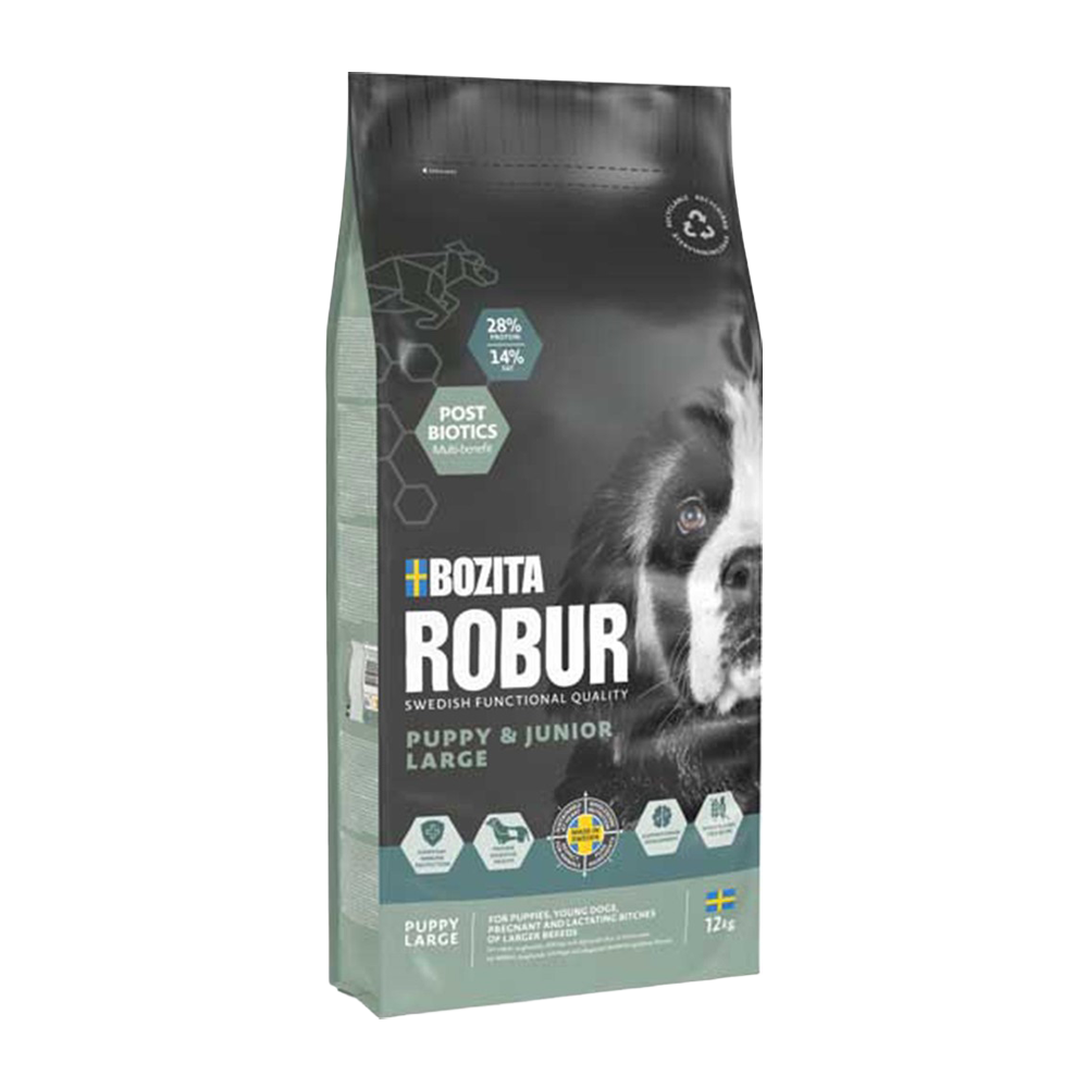 Bozita Robur Puppy & Junior Stor - 12 KG