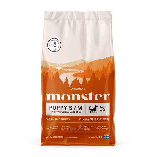 Monster Dog Original Hvalp S/M Kylling/Kalkun