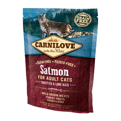 Carnilove Salmon Adult Sensitive Long Hair | Endast 89 kr! - Zoogiganten