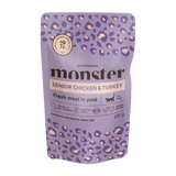Monster Cat Pouches Senior Ch/Kalkun 85 g (8-pak)