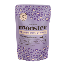 Monster Cat Pouches Senior Ch/Kalkun 85 g (8-pak)